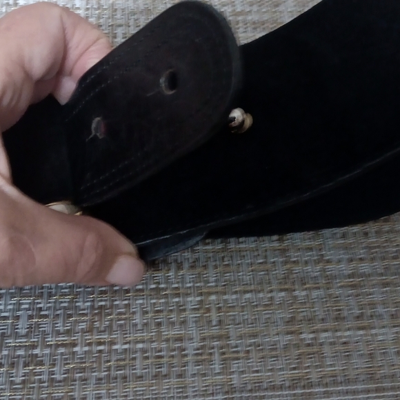 EUC.Black Combo,Black Leather and Black Suade Belt - Picture 4 of 10